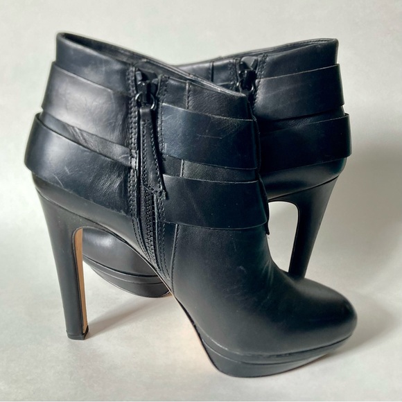 Diesel Melrose Sydney Double Buckle Leather Booties Platform Heel Boots 41 / 10 - Picture 10 of 11